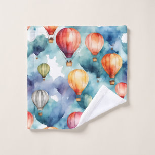 Colourful Hot Air Balloon Pattern  Bath Towel Set