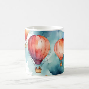 Colourful Hot Air Balloon Pattern Coffee Mug