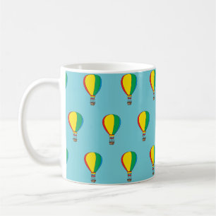 Colourful Hot Air Balloon Pattern Coffee Mug