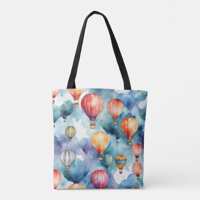 Colourful Hot Air Balloon Pattern  Tote Bag (Back)