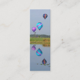 Colourful Hot Air Balloons bookmarks Mini Business Card