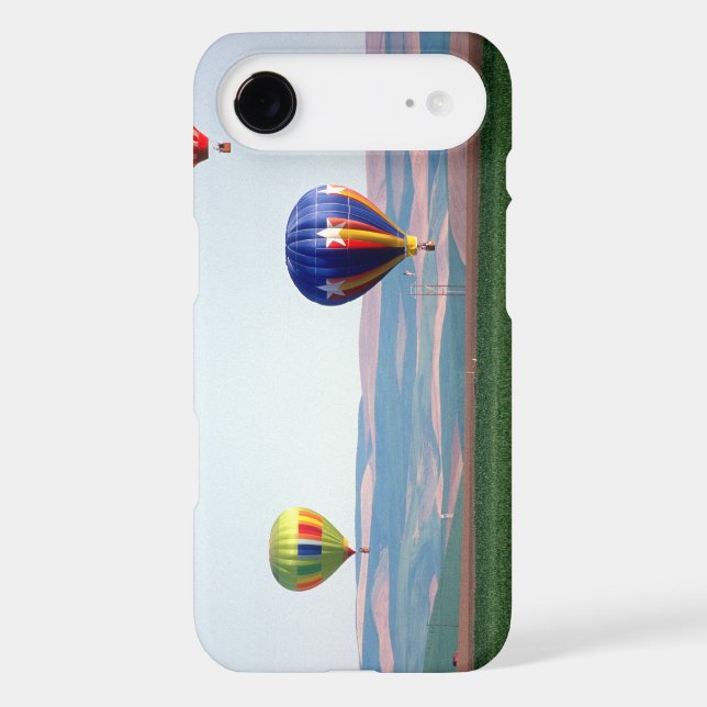 Colourful hot air balloons float over wheat Case-Mate iPhone case (Back)