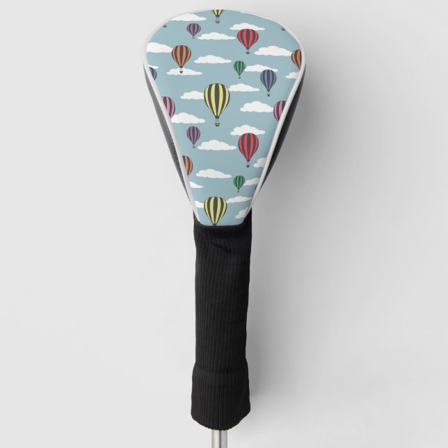 Colourful hot air balloons golf head cover (Front)