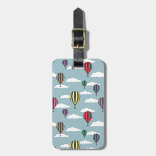 Colourful hot air balloons luggage tag