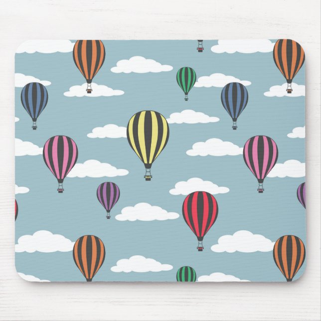 Colourful hot air balloons mouse pad (Front)