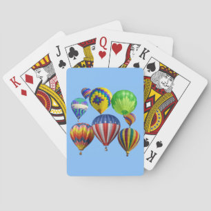 Colourful Hot Air Balloons Playing Cards