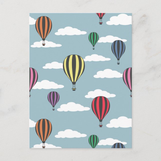 Colourful hot air balloons postcard (Front)