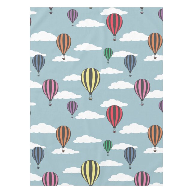 Colourful hot air balloons tablecloth (Front)