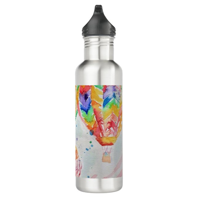 Colourful Hot Air Balloons Watercolour Painting 710 Ml Water Bottle (Right)