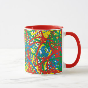 Colourful hot mess blast multi colour splash rainb mug