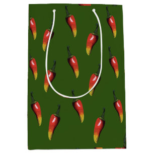 Colourful Hot Peppers Custom Medium Gift Bag
