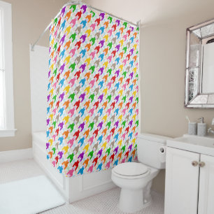 Colourful Houndstooth Pattern White