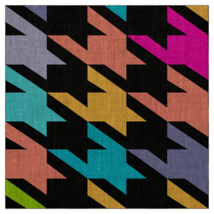 Colourful Houndstooth Seamless pattern Fabric