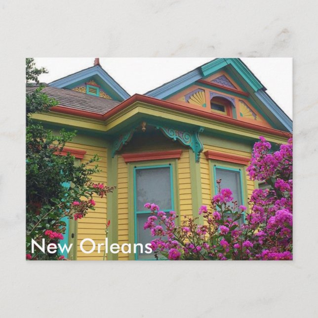 Colourful House in New Orleans Postcard (Front)