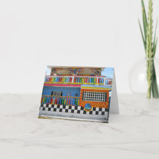 Colourful House on Isla Mujeres, Mexico Card