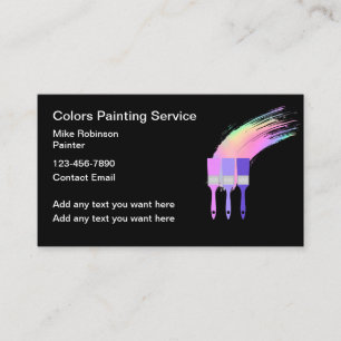 Colourful House Painter Business Cards New