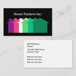 Colourful House Painter Unique Business Cards