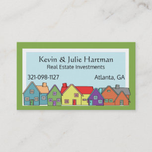 Colourful Houses Business Card
