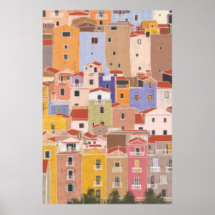 Colourful Houses in Italy Poster