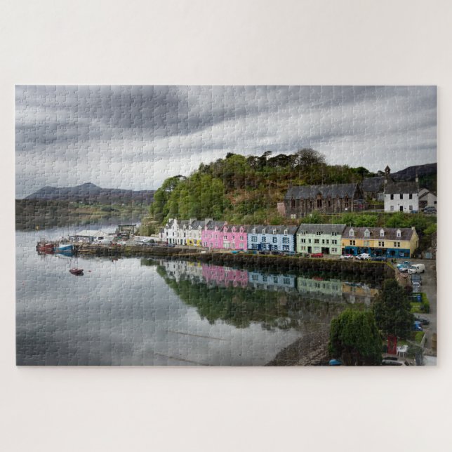 Colourful houses in Portree, Skye Jigsaw Puzzle (Horizontal)
