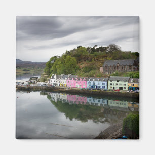 Colourful houses in Portree, Skye Magnet