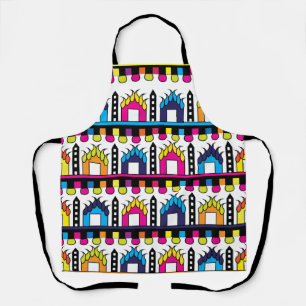 Colourful Houses Modern  Apron