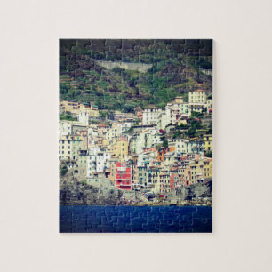 Colourful Houses on Italy Coast Jigsaw Puzzle