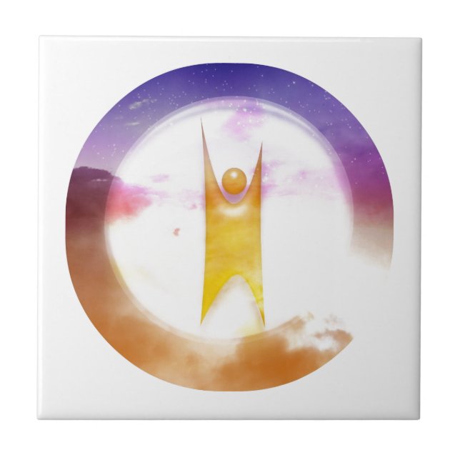 Colourful Humanism Symbol Tile (Front)