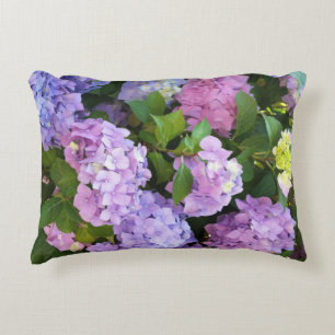 colourful hydrangea accent pillow