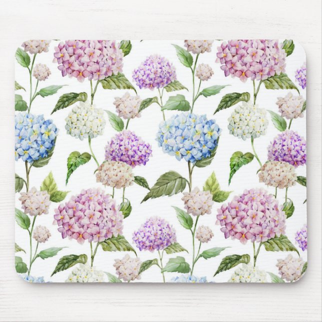 Colourful Hydrangea Mouse Pad (Front)