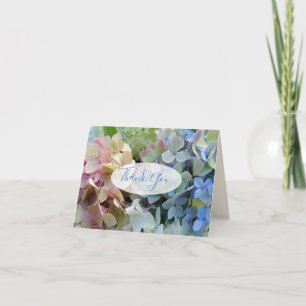 Colourful Hydrangeas Thank You Custom Message Card