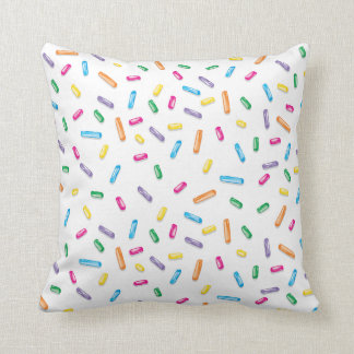 Colourful Ice Cream Candy Sprinkles Throw Pillow