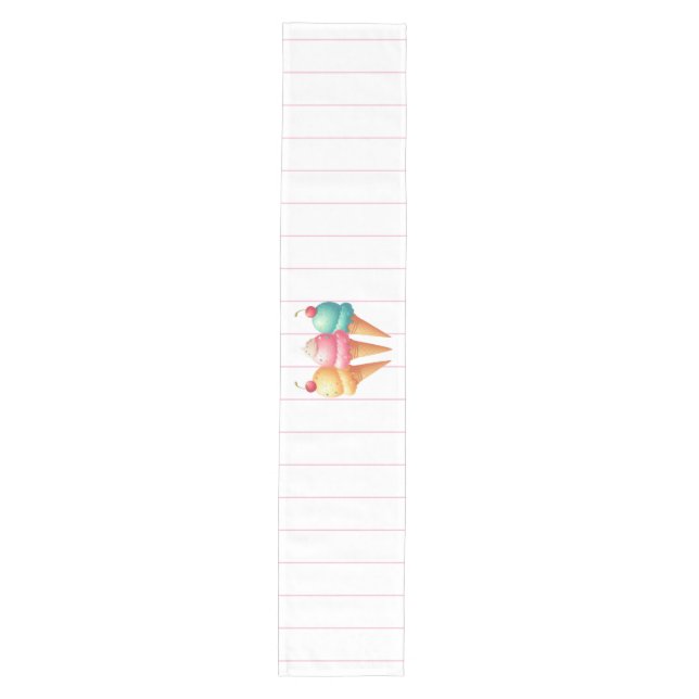 Colourful Ice cream Medium Table Runner (Front)