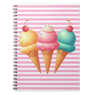 Colourful Ice cream Notebook