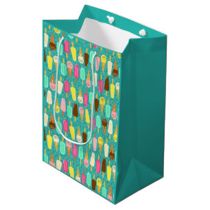 Colourful Ice Cream Pattern Dopamine Design  Medium Gift Bag