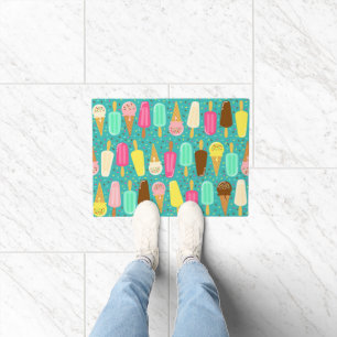 Colourful Ice Cream Pattern Summer  Doormat