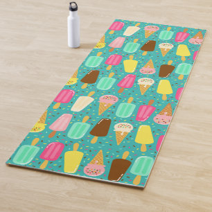 Colourful Ice Cream Pattern Summer  Yoga Mat