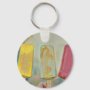Colourful ice cream popsicles keychain