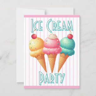 Colourful Ice cream Postcard