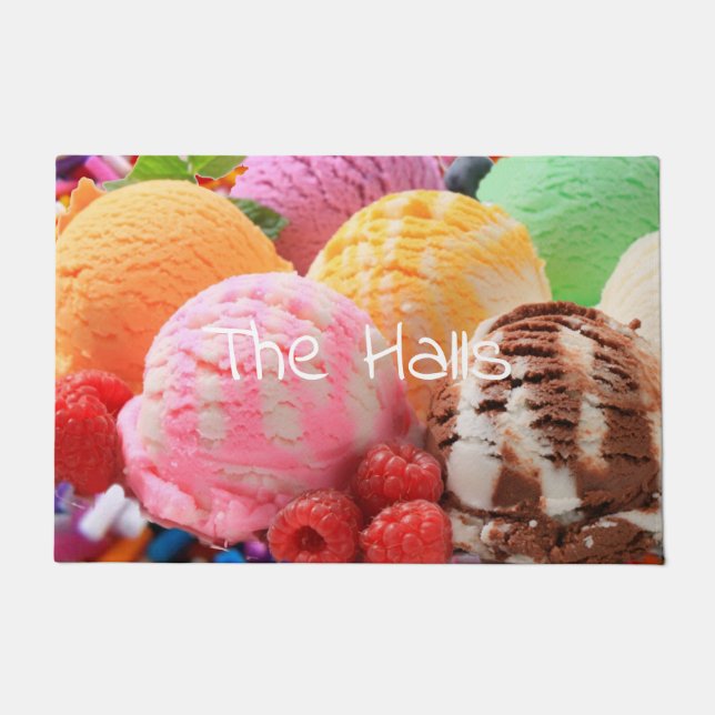 colourful ice cream scoops doormat (Front)