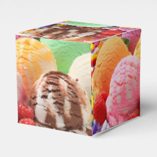 colourful ice cream scoops favor box