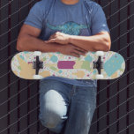 Colourful Ice Cream Sprinkles Pattern Name Skateboard<br><div class="desc">Skateboard with Ice Cream Pattern</div>