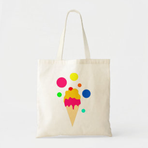 colourful ice cream tote bag