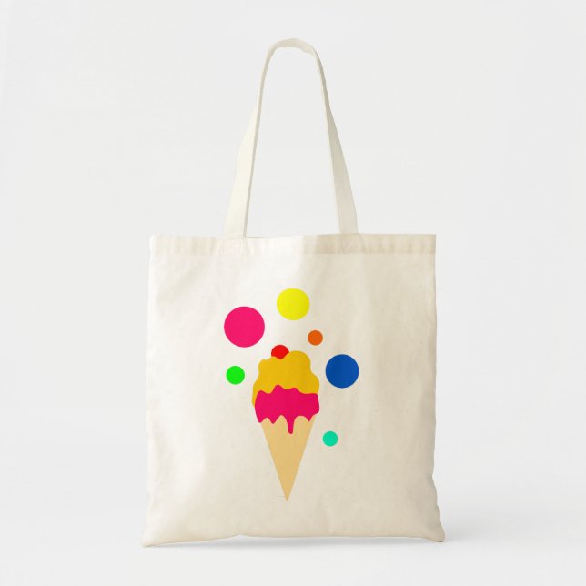 colourful ice cream tote bag (Front)