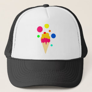 colourful ice cream trucker hat
