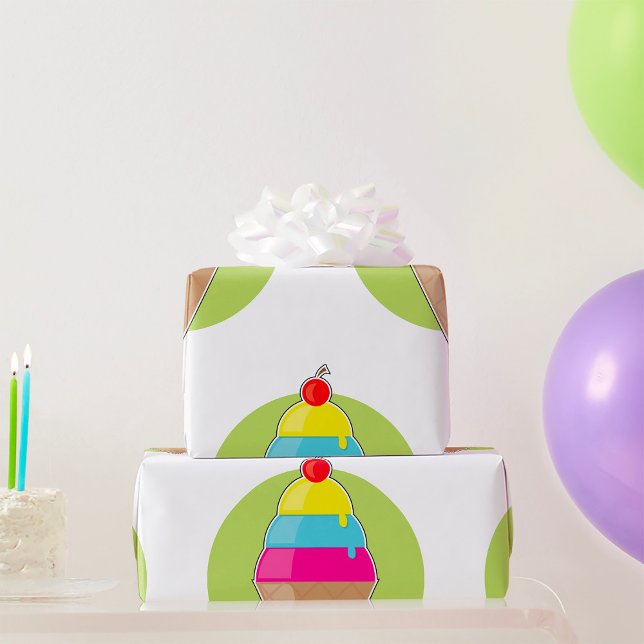Colourful Ice Cream Wrapping Paper (Creator Uploaded)