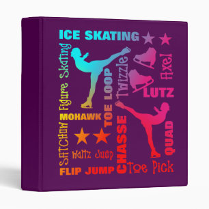 Colourful Ice Skating Theme Terminology Typography Binder