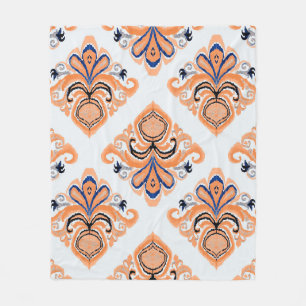 Colourful ikat pattern in vintage style. Elegant e Fleece Blanket