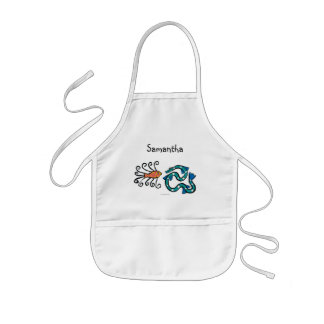 Colourful Illustrated Fish Friends Kids Apron