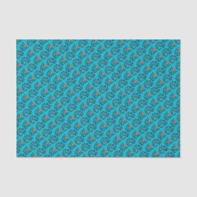Colourful Illustrated Fish Friends Tissue Paper (Front)